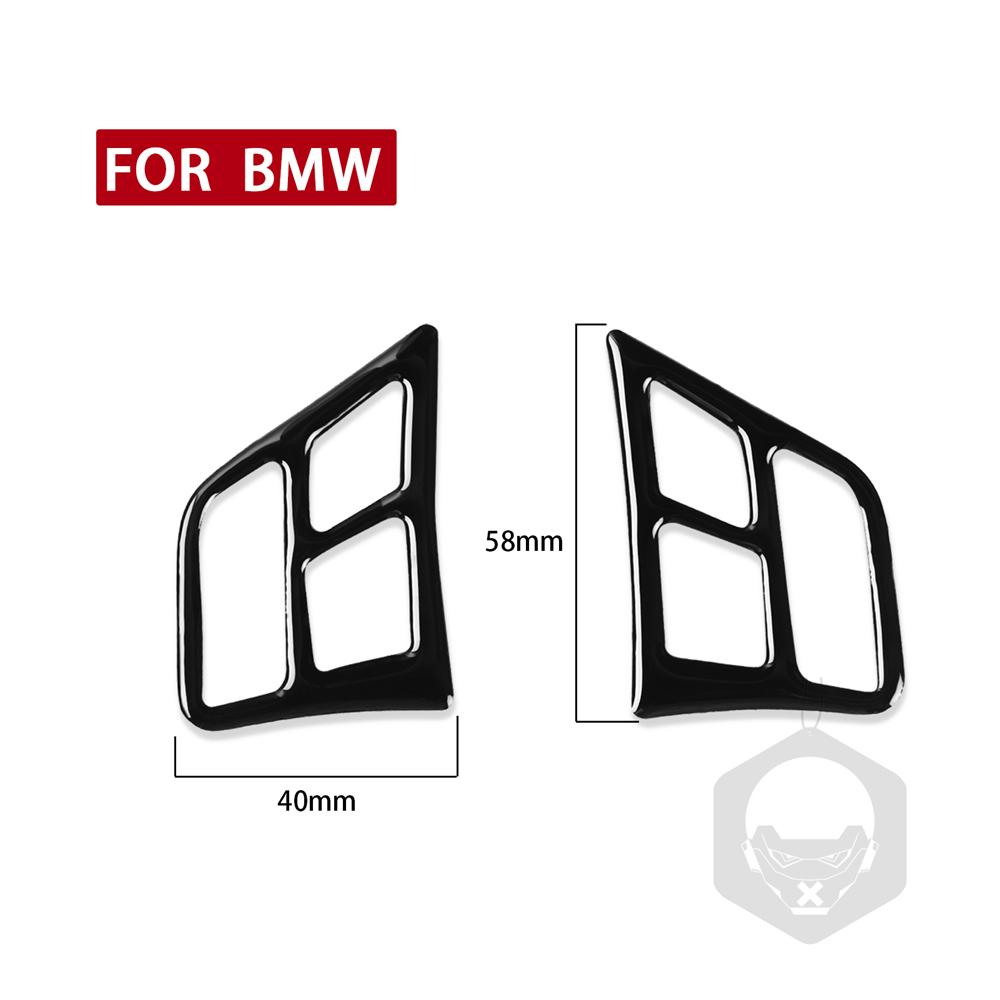 2 шт. Для BMW 3 серии E90 2005-2012 Панель кнопок управления переключателями рулевого колеса автомобиля Наклейка Декоративная накладка Аксессуары для стайлинга автомобиля