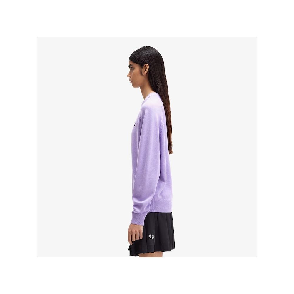 Fred Perry Womens Crew Neck Merino Wool Blended Knit X19 Afpf2432117 X19