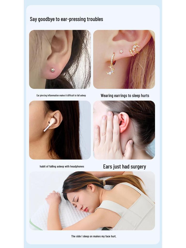 Подушка с одним отверстием для защиты уха для спящих на боку - Идеально подходит для пожилых людей, взрослых и салонов красоты