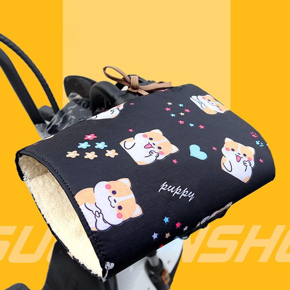 Теплозащитные Водонепроницаемые Ветрозащитные Теплые Перчатки для Электромобиля Утолщенные Накладки на Ручки Осень Зима