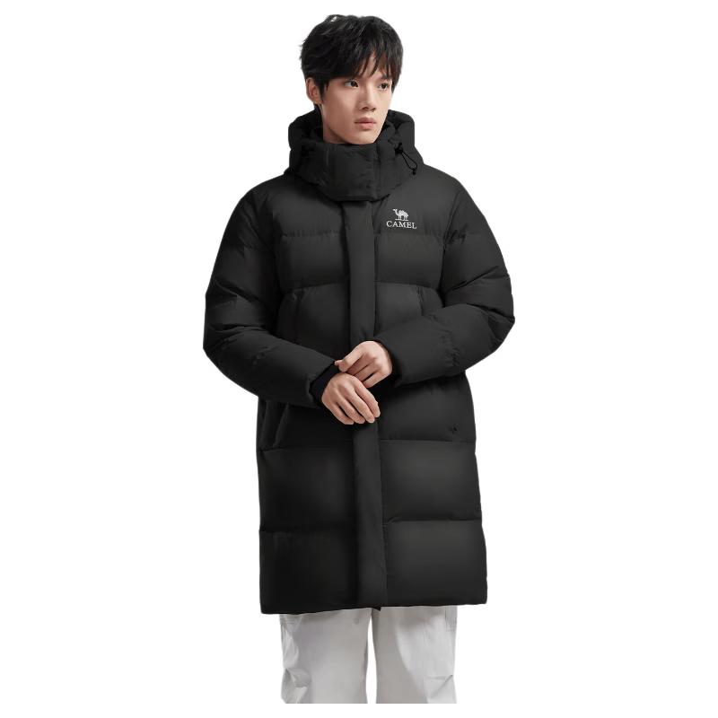 CAMEL Unisex Outdoor Long Goose Down Puffer Jacket