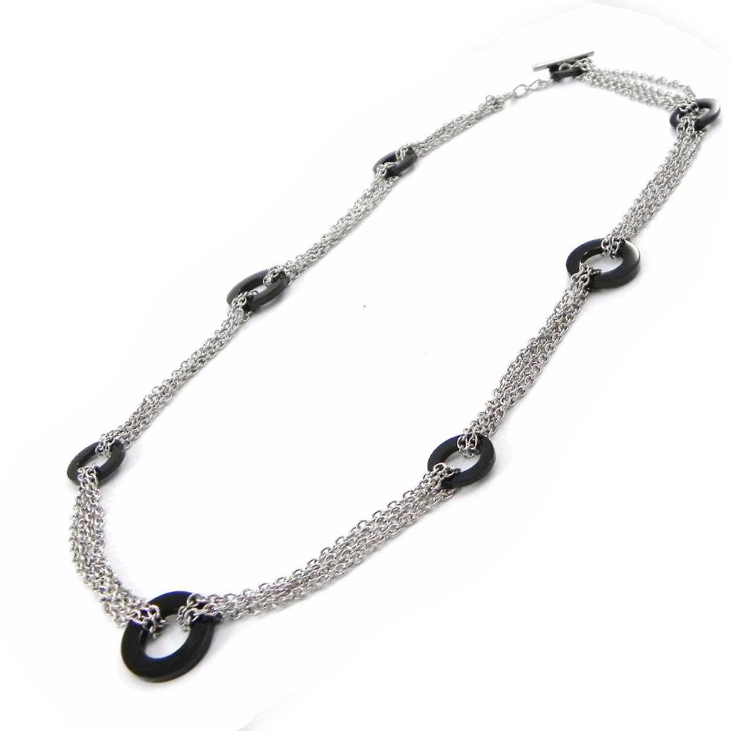 Les Trésors De Lily [I1139] - Колье «Хореография» из стали с рутением, 11 мм.