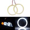 YongMing COB Squid Ring White LED Headlight Fog Lamp 70MM 45 Rows Diffused Cover with Ballast 2pcs
