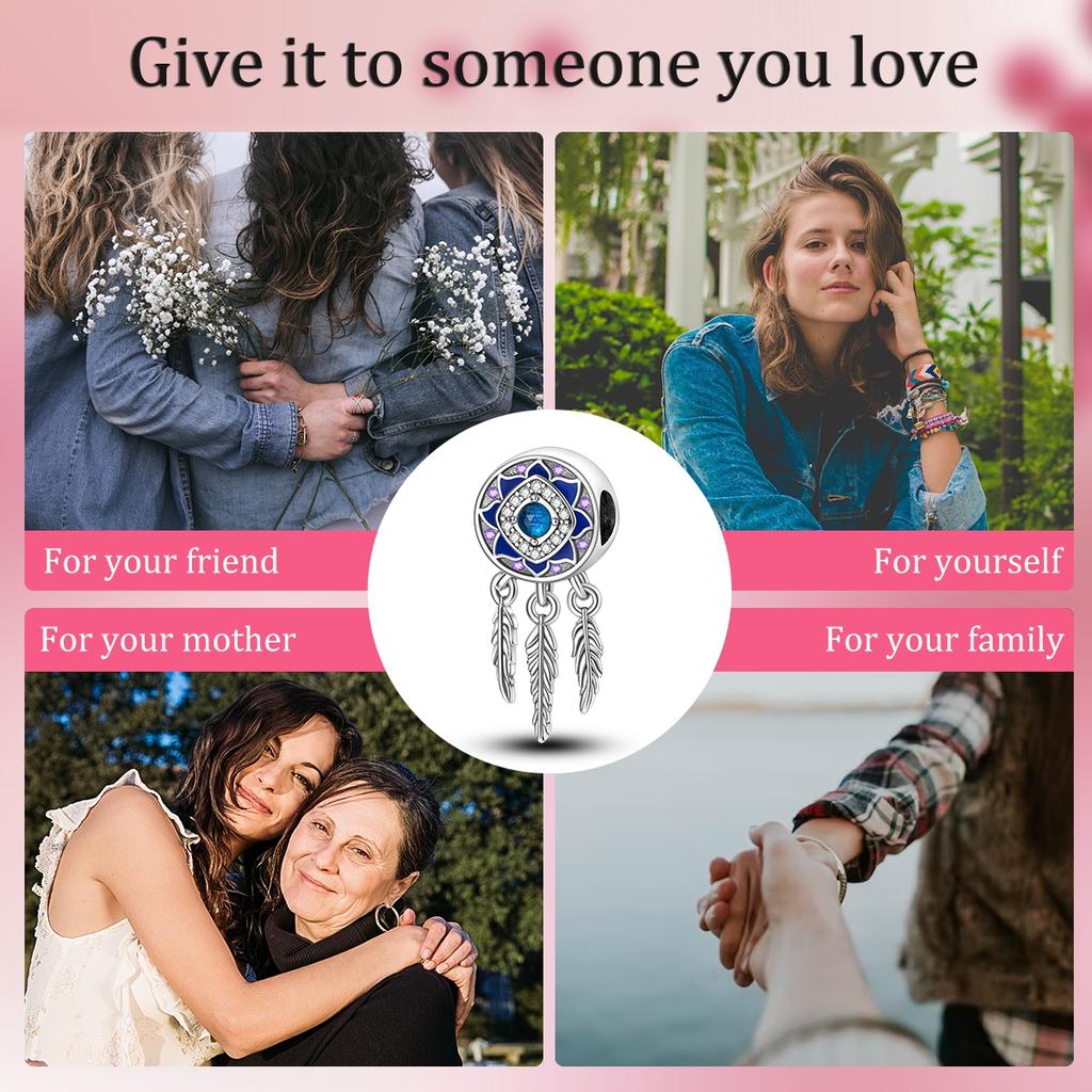 copper Colorful Dreamcatcher Charm Bead Charms Bead Charms Compatible With Fine Authentic Bracelets Exquisite Do It Yourself Jewellery Gifts Accessory