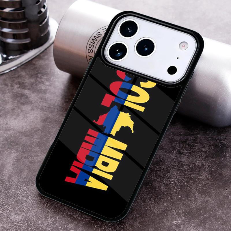 Чехол для телефона с флагом Колумбии для iPhone 17 16 15 14 13 12 11 Pro Max Plus 17Air Мягкий силиконовый чехол