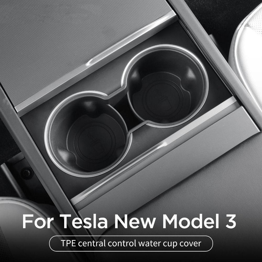 Black Car Cup Holder Rack Stabilizing Cup TPE Water Cup Storage Tray Water Cup Storage