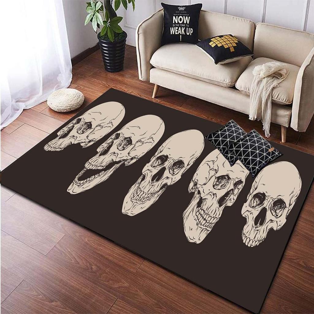 Ковер с черепом, противоскользящий ковер для гостиной, дома, внутренние коврики, ковер для спальни, дивана, ковер, домашний кухонный коврик