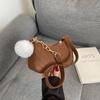 1Pcs Simple Light Weigh Underarm Bags Women'S Mini Felt Shoulder Bag Ergonomic Underarm Saddlebag Purse Shoulder Pouch