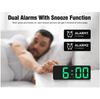 Цифровой будильник, обновленная версия, светодиодные часы для спальни, электронные настольные часы с дисплеем температуры, 5 уровней яркости