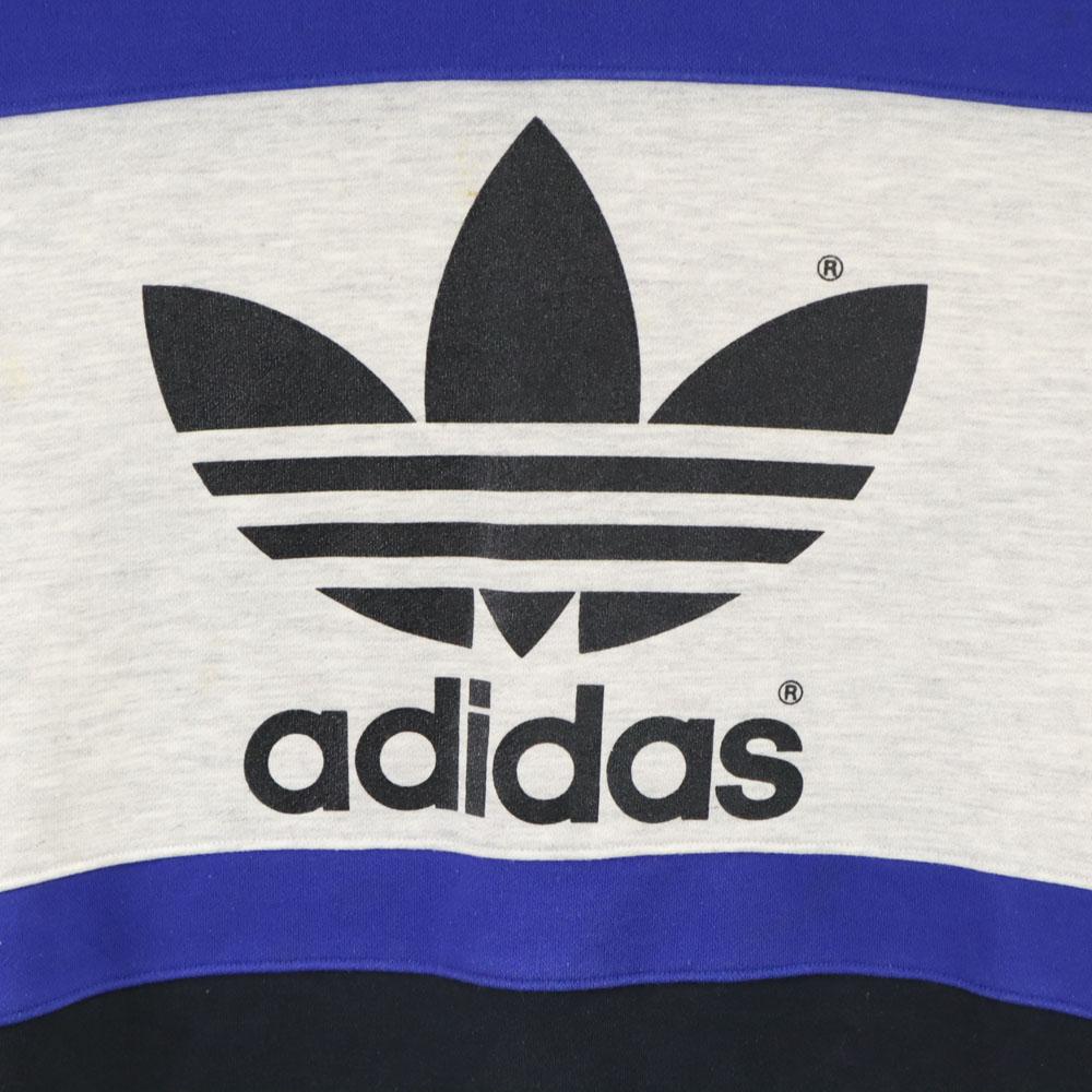 Adidas 80-е Сделано в Японии, сделано Descente, винтажный логотип Трилистник Толстовка с длинным рукавом и высоким воротом Мужская Б/У