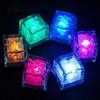 12 шт. Светодиодные светящиеся кубики льда, меняющие цвет при контакте с жидкостью, многоцветные, 7-цветные светодиодные кубики льда, пищевой класс, для вечеринок, свадеб, баров, подсветка для напитков