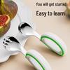 316L Stainless Steel Children's Tableware: Learning Spoon & Fork Set for Independent Feeding