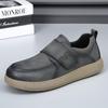 Velcro Men's Shoes Spring and Summer New Leather Retro Versatile Casual Leather Shoes Men's Retro Trend