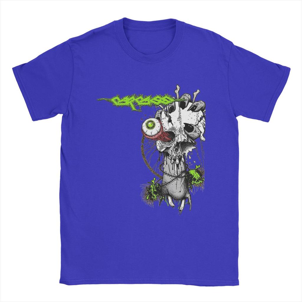 Men's T-Shirts Carcass Funny Pure Cotton Tee Shirt Short Sleeve T Shirts Round Neck Clothes 4XL 5XL