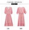 Short-Sleeved Chiffon Floral Dress for Short Stature in Summer