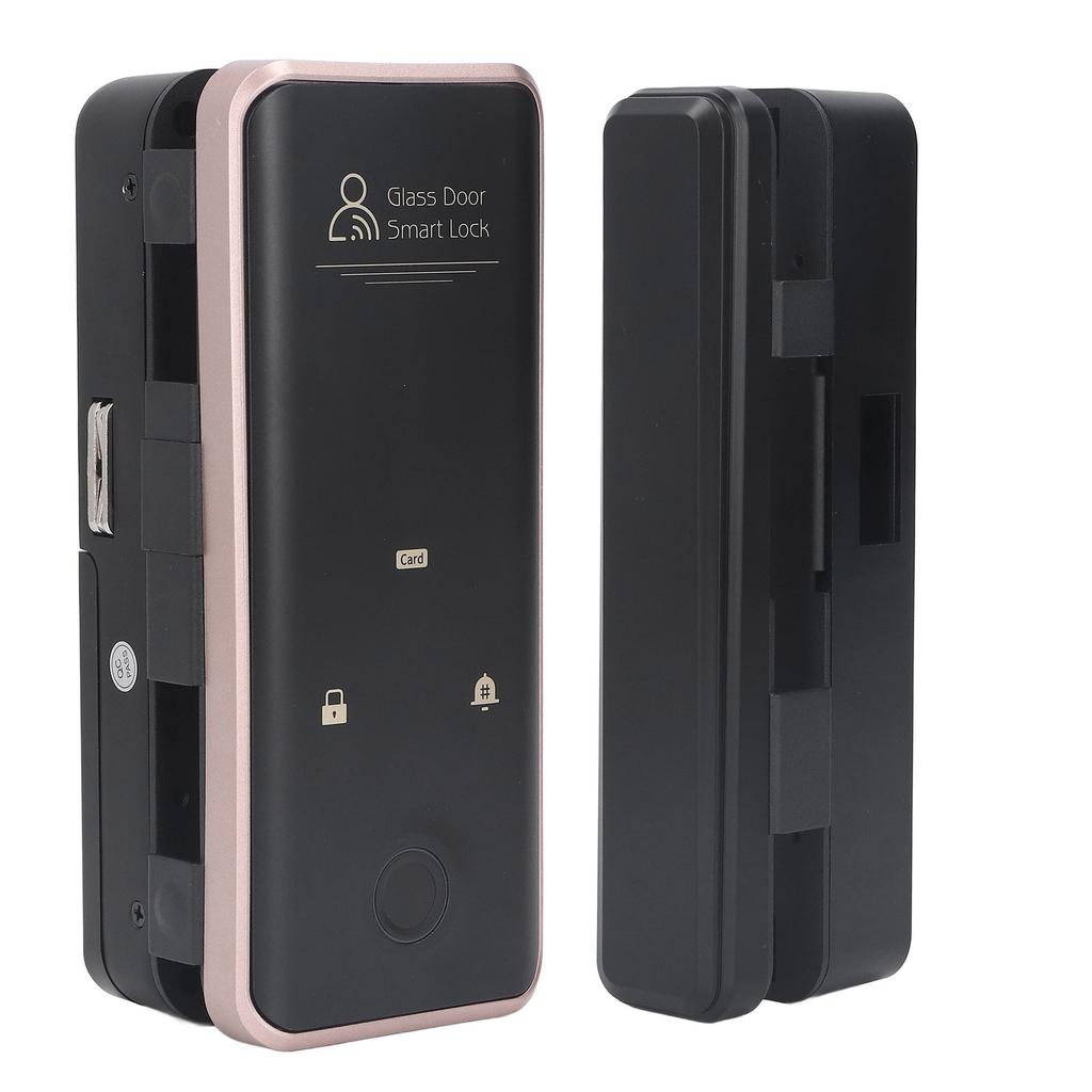 Electronic Smart Glass Door Lock Fingerprint Password Keyless Entry Door Lock Emergency Power