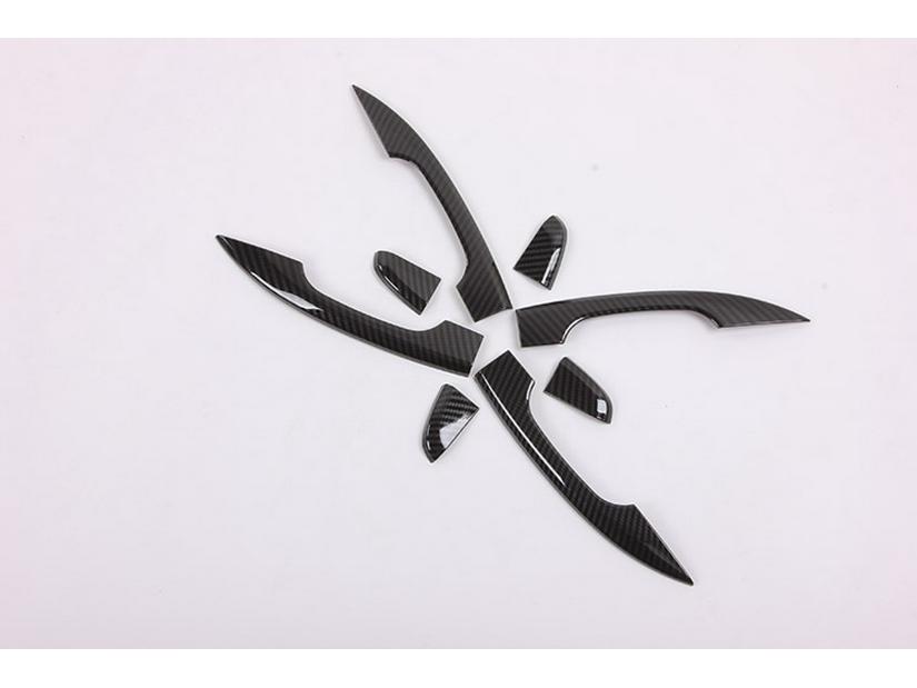 2018 Accord ABS Черный Карбоновое волокно Накладка на дверную ручку Полуобертка Декоративная деталь