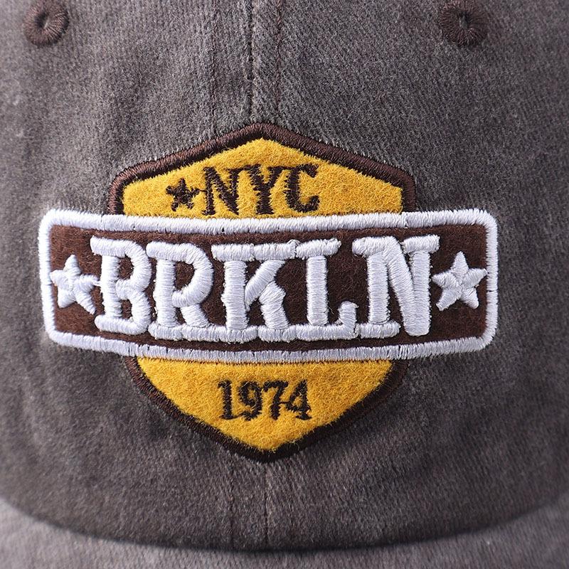 New European and American outdoor unisex curved eaves baseball hat old sticker personalized cap