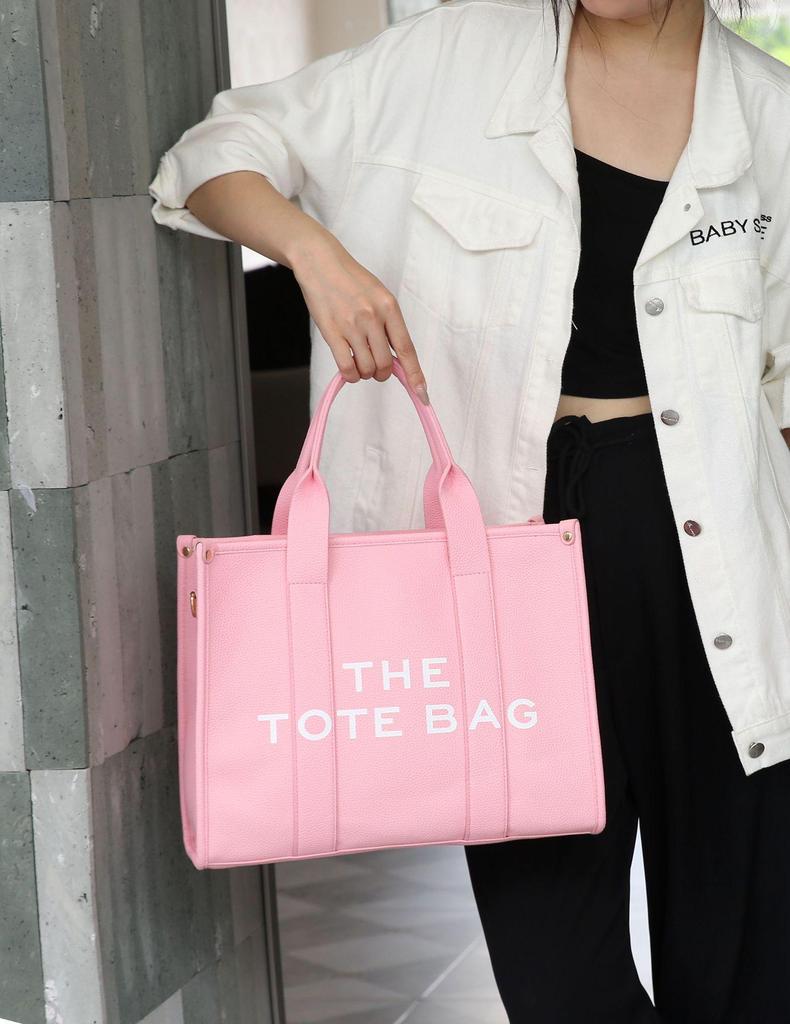 Korean Style Versatile Large Capacity Letter Tote - Fashionable Casual Shoulder and Crossbody Bag.