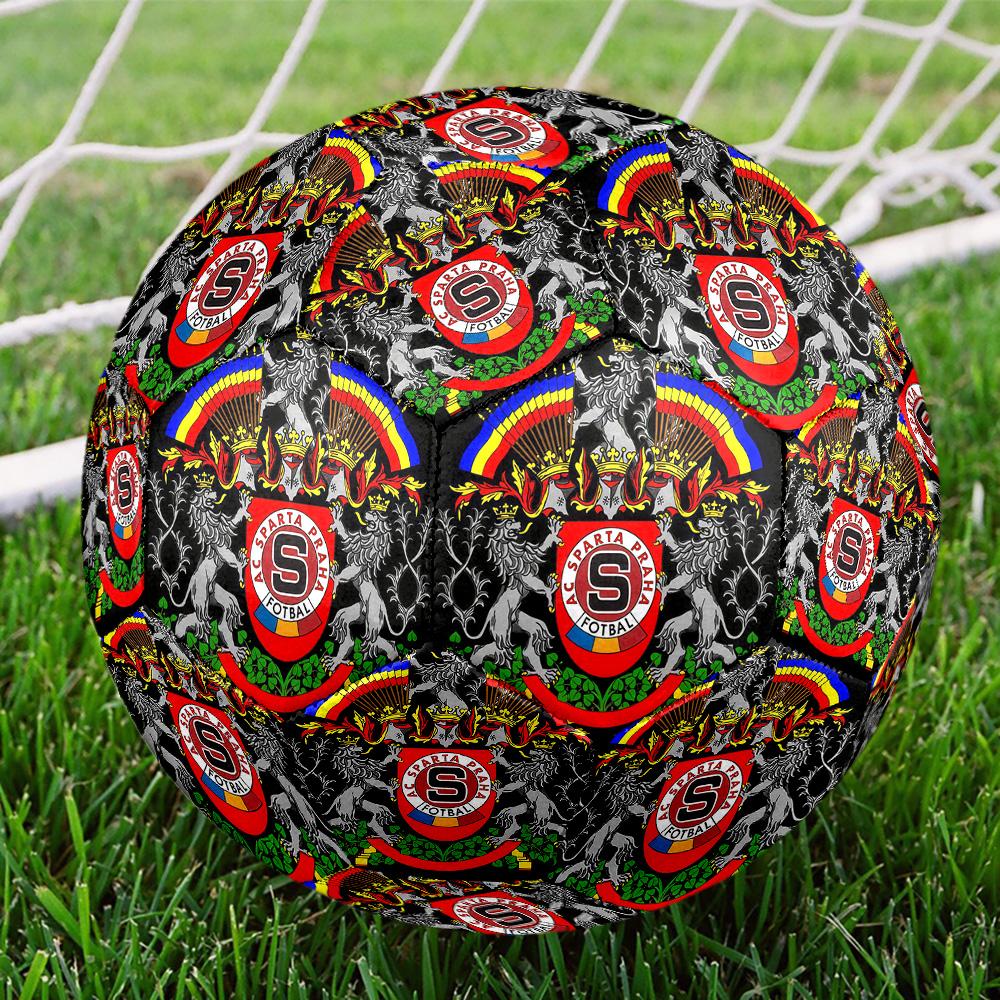 1 шт. Футбольный мяч для зала AC Sparta Praha, цветной, для всех возрастов, машинная строчка, ПВХ, готов к соревнованиям, прочный, с высоким отскоком HE3