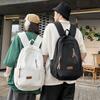 Color Simple Solid Letter Decoration Student Leisure Backpack For School