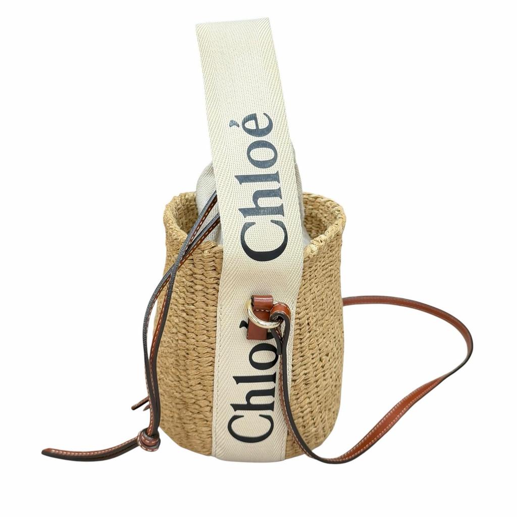 Отличная сумка на плечо Chloe WODDY Маленькая корзина CHC22 Нержавеющая сталь 381G55101 Б/у