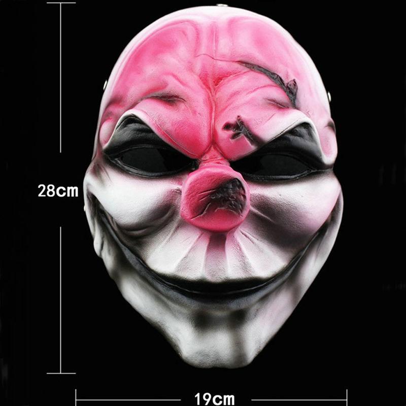 Game Payday 2 The Heist Wolf Chains Hoxton Dallas Resin Mask Halloween Clown Cosplay Prop Costume Party Fans Collect House Decor