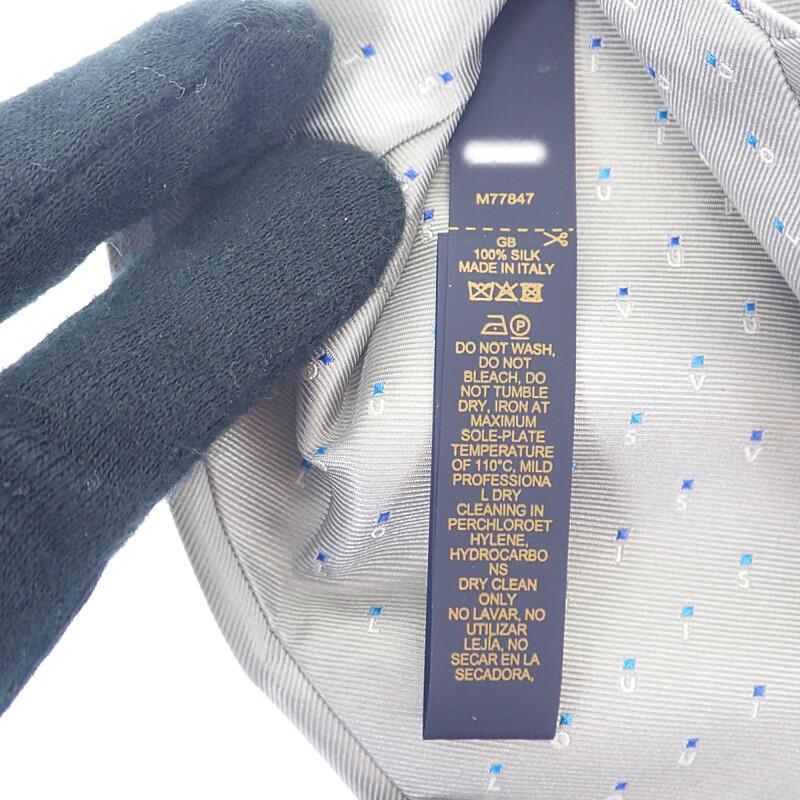 Louis Vuitton M77847 галстук серый шелковый мужской