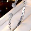 Fashion Classic European and American Light Luxury Women's High-end Bracelet Set with Zircon Open Bracelet Jewelry