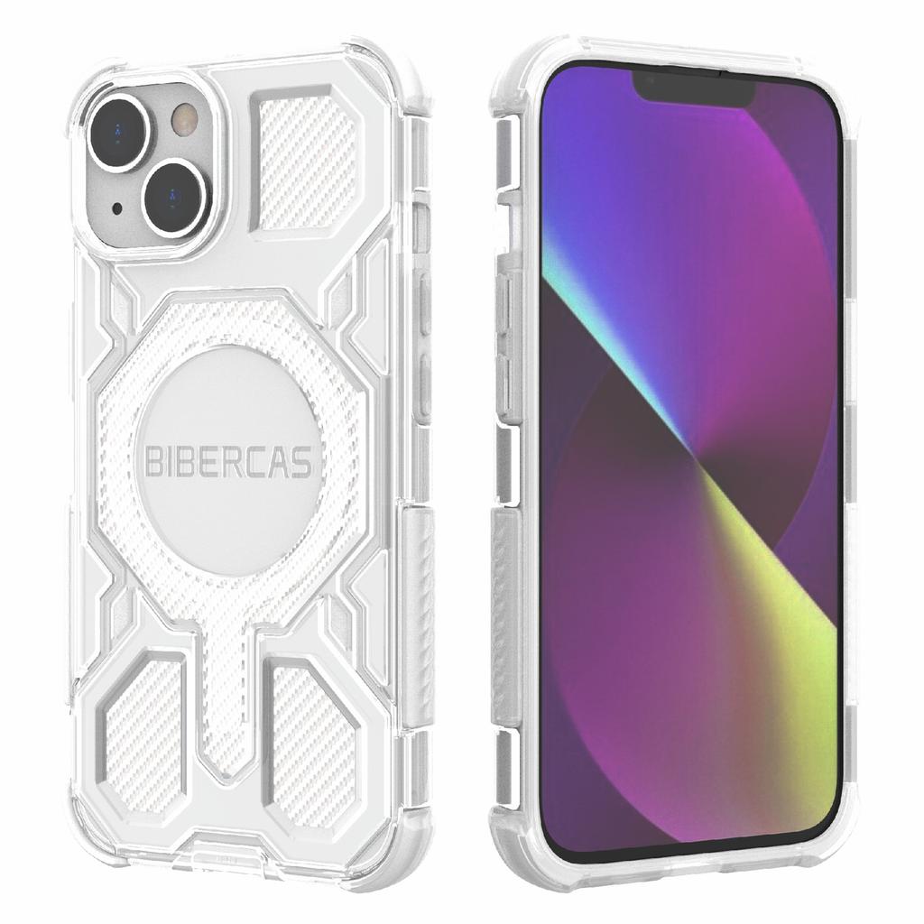 BIBERCAS J-16 Transparent Series For iPhone 14/13 Case Compatible with MagSafe TPU+PC Phone Cover