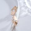 Modern Geometric Design With Square Zircon Earrings for Women Rose Gold Color Personality Jewelry