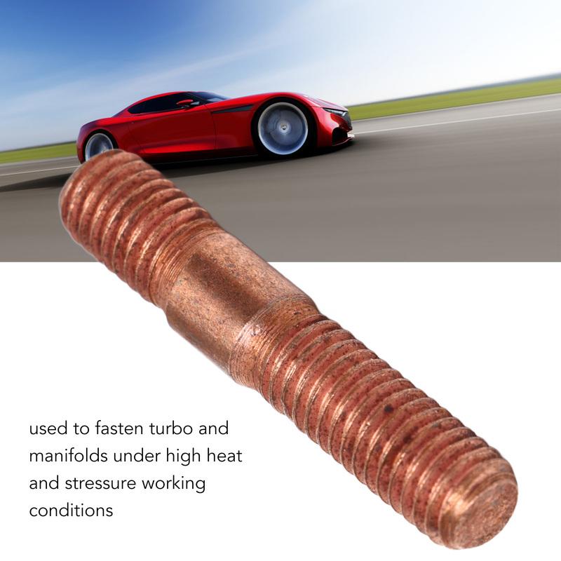 M8 1.25 Threaded Turbo Studs Kit Exhaust Manifold Hardware Kit Wear Resistant Proof Metal Alloy for Car