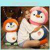 Милая Плюшевая Игрушка Пингвин с Фруктами Животное Зоопарк Пара Пингвинов Кукла Успокаивающая Тряпичная Кукла для Сна Ребенка 25см 40см 70см 90см