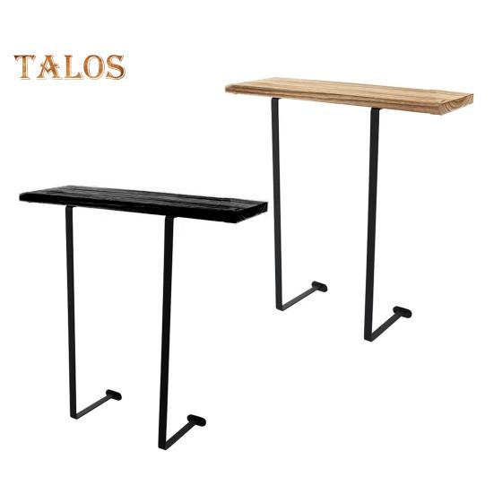 Настенный держатель для полотенец с деревянной полкой, прочный, несущий, простой в установке, многофункциональный держатель для хранения полотенец в ванной комнате