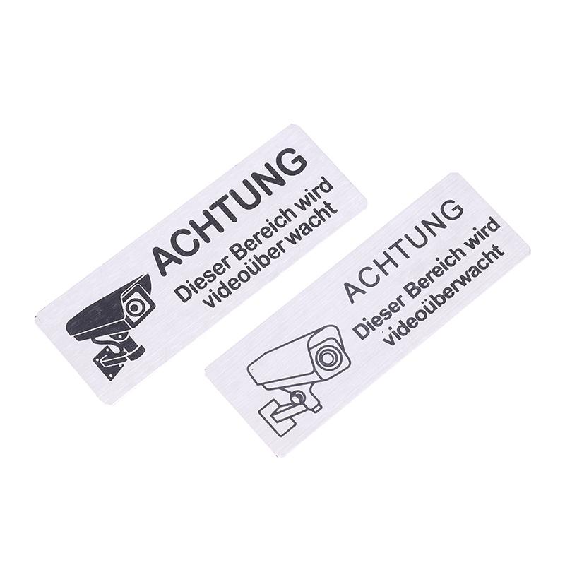 Внимание Видеонаблюдение Наклейка На Стену Наклейка Металлическая Домашняя Дверь Двор Сад Декор Для Дверной Панели Пространство Наклейка С Клеем