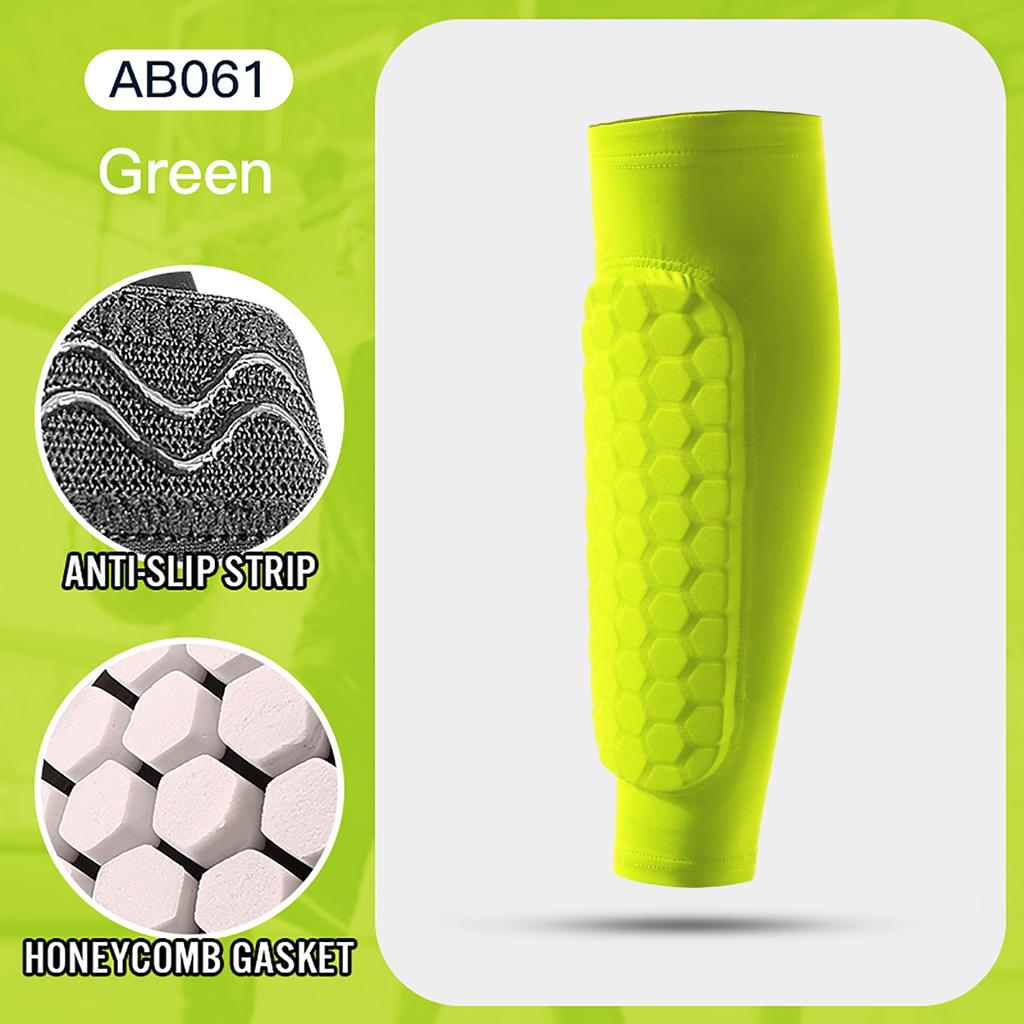 1 шт. Футбольные носки-нарукавники с пеной, компрессионный рукав для икры с сотовыми подушечками, спортивные леггинсы и футбольная экипировка