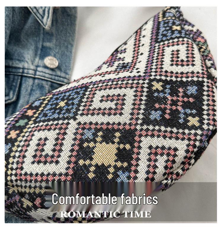 2023 Женская этническая шерстяная ретро сумка-пельмень через плечо - Универсальная и модная