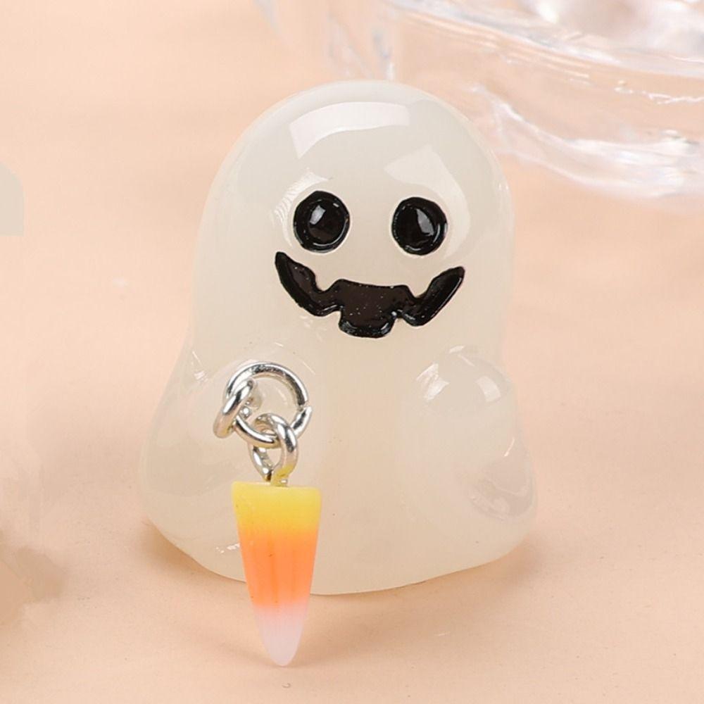 5 шт. светящийся 3D призрак кулон ожерелье ювелирные изделия брелок кулон 2024 смоляные аксессуары