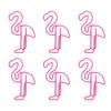 100pcs Paper Clips Prevent Slip Cute Flamingo Shaped Small Bookmark Paperclips for Paper Document Pink