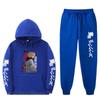 Mens Oversized Hooded Sweatshirt Set With Side Pockets Streetwear Style Cotton Blend Warm Winter Outfit