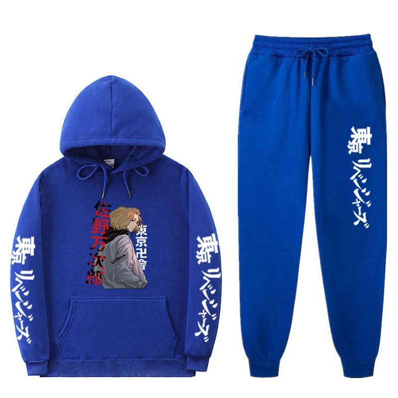 Mens Oversized Hooded Sweatshirt Set With Side Pockets Streetwear Style Cotton Blend Warm Winter Outfit