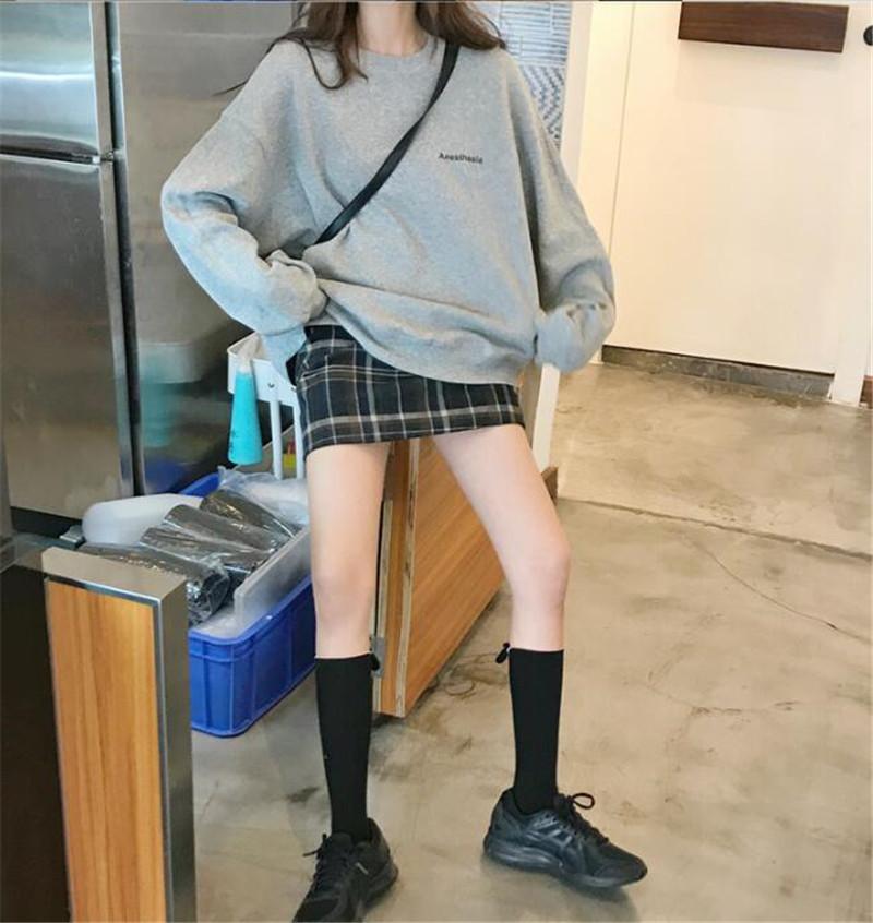 Autumn Letter Loose Long Sleeve Sweatshirt Women's Plus Size Jacket