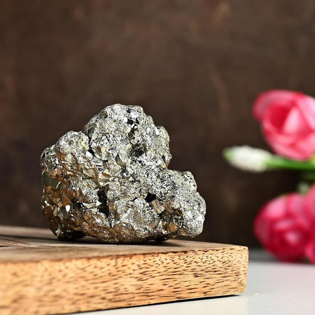 Pyrite Stone Original - 40 To 80 Grams, Powerful Crystal for Manifestation, Energy Healing & Wealth - Natural & Authentic Mineral Specimen