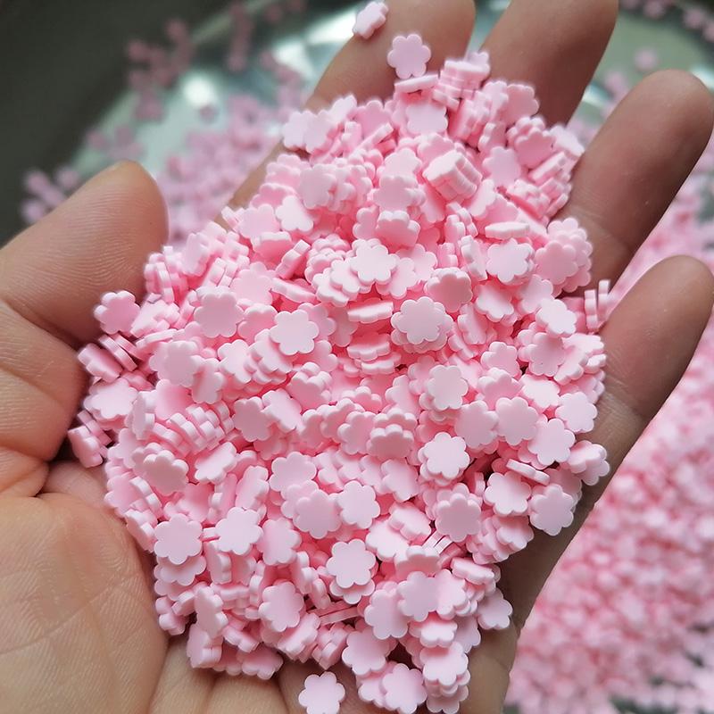 1kg DIY Craft Slime Sprinkles Flower Clay Slices Purple Daisy Bellis Perennis Polymer Clay Sprinkles
