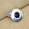 Синий сапфировый драгоценный камень, созданный в лаборатории, кулон ручной работы из стерлингового серебра 925 пробы для нее