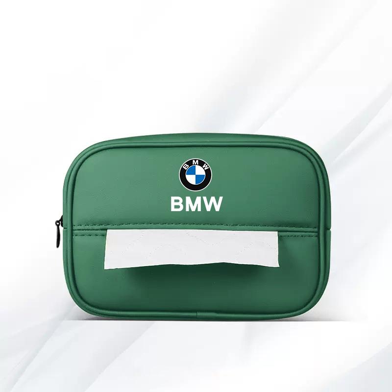 BBJJ8 PU Leather Car Tissue Box Storage Bag Interior For BMW X1 X2 X3 X5 X4 X6 X7 G30 G20 G32 G11 G12 F40 F30 F20 F10 F34 F07 F44 F45