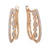 Новые серьги-подвески для женщин Rose Gold, креативная геометрия, симметрия, натуральный циркон, высокое качество, повседневные тонкие украшения