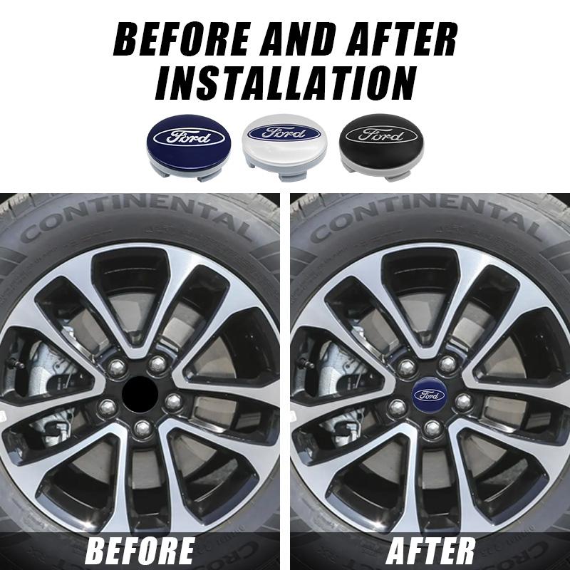 54mm 4pcs Car Wheel Center Hub Metal Emblem Cap Cover for Ford Focus 2 Mk3 F150 Mondeo C-Max Fusion Ranger Escort Explorer Kuga