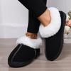 Fashion Women Winter Warm Cotton Shoes Soft Sole Indoor Home Fluffy Slippers Woman Comfortable Flat Heels Non Slip Faux Fur Slippers