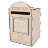 DIY Wooden Wedding Mailbox Post Box with Lock Key for Reception Wedding Anniversary Party